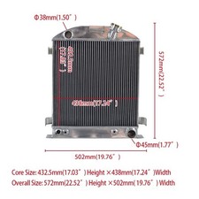 Aluminum Radiator For 17h 1932 Ford High-boy With Hot Rod Chevy Engine 3132 B Aluminum Radiator For 17h 1932 Ford High-boy With Hot Rod Chevy Engine 3132 B