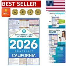 Comprehensive California 2026 Labor Law Poster - Essential for Compliance