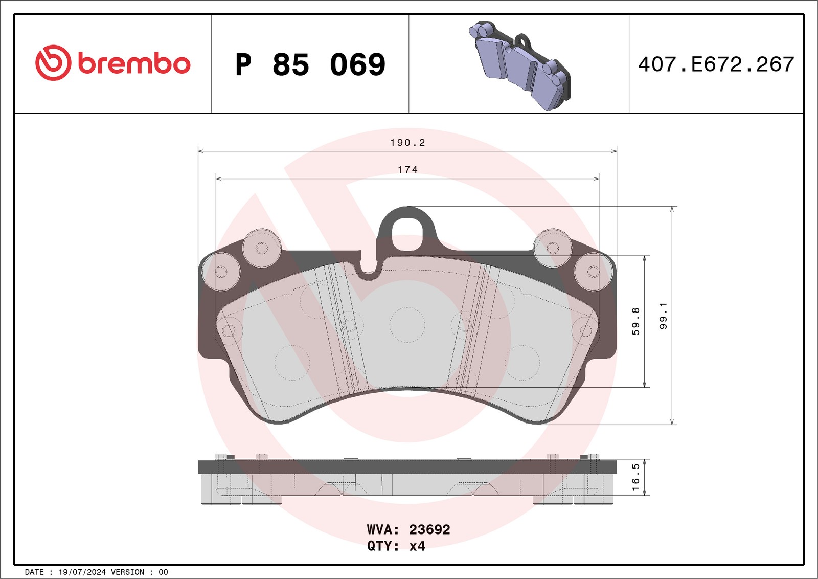 Fits BREMBO KLOCKI SZCZEKI CYLINDERKI P 85 069 BRAKE PADS PORSCHE CAYENNE - Image 29