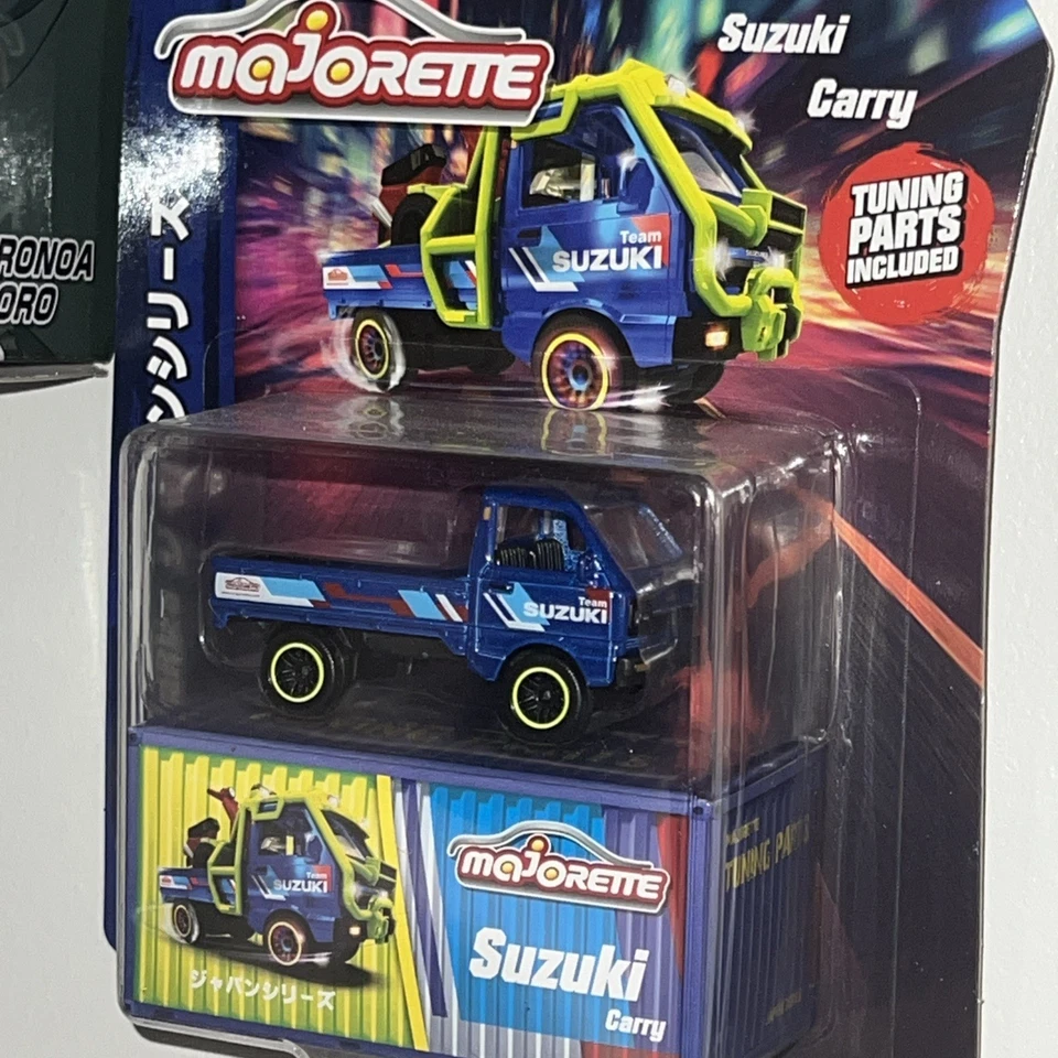 Majorette Deluxe Cars Japan Series w/ Tuning Parts Suzuki Carry Blue - Image 2 of 3