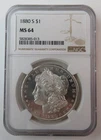 1880 S - Morgan Silver Dollar - NGC MS64