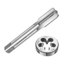 2pcs Tap and Die Set 9/16-24 UNEF Thread Tap & Round Die Threading Repair Tools