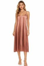 Enza Costa Copper Satiny Slip Dress