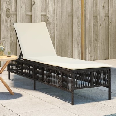 Sonnenliege Verstellbar Gartenliege Relaxliege Gartenmöbel Poly Rattan vidaXL