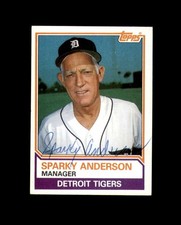 Sparky Anderson Signed 1983 Topps Detroit Tigers Autograph