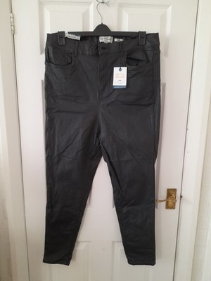 New Look Curves Lift & Shape Black Women Coated Skinny Jeans Size 22
