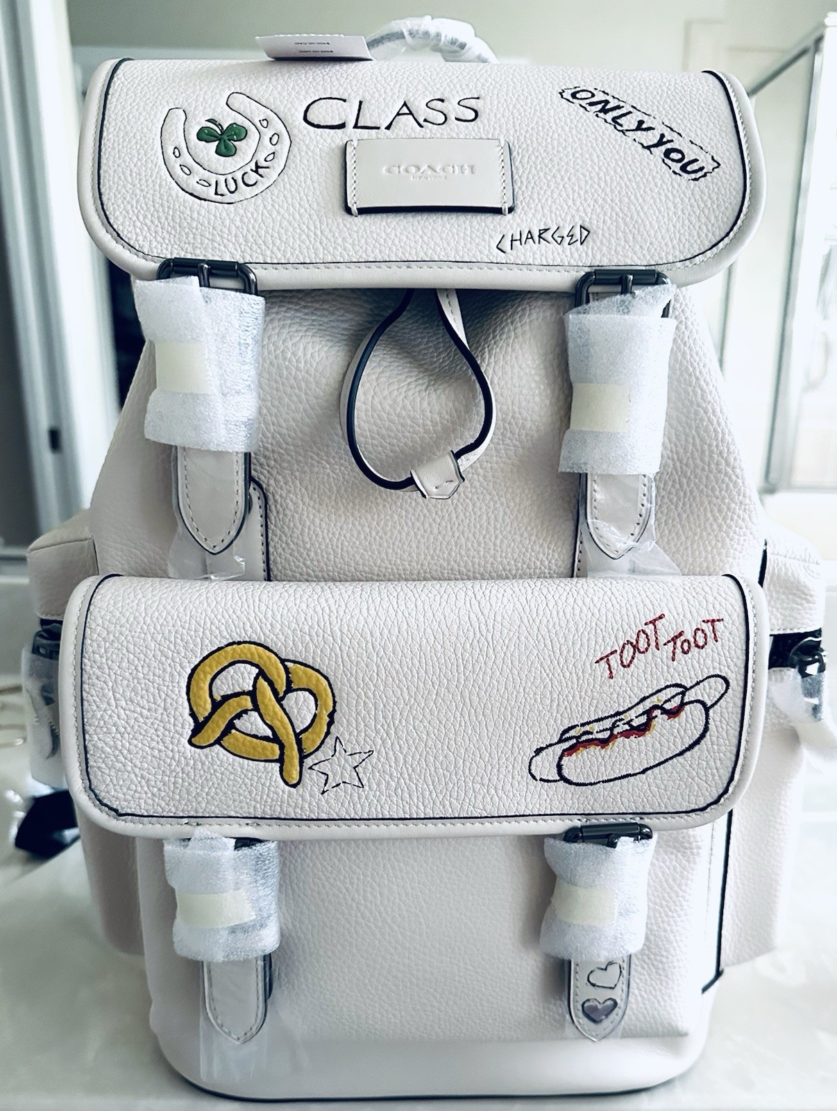 COACH SPRINT SKETCH PRINT CHALK/MULTI BACKPACK CAJ65 | eBay