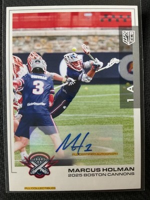Marcus Holman 2025 Premier Lacrosse League PLL Base Auto Card (D)