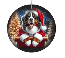 Bernese Mountain Dog Christmas Tree Porcelain Ornament