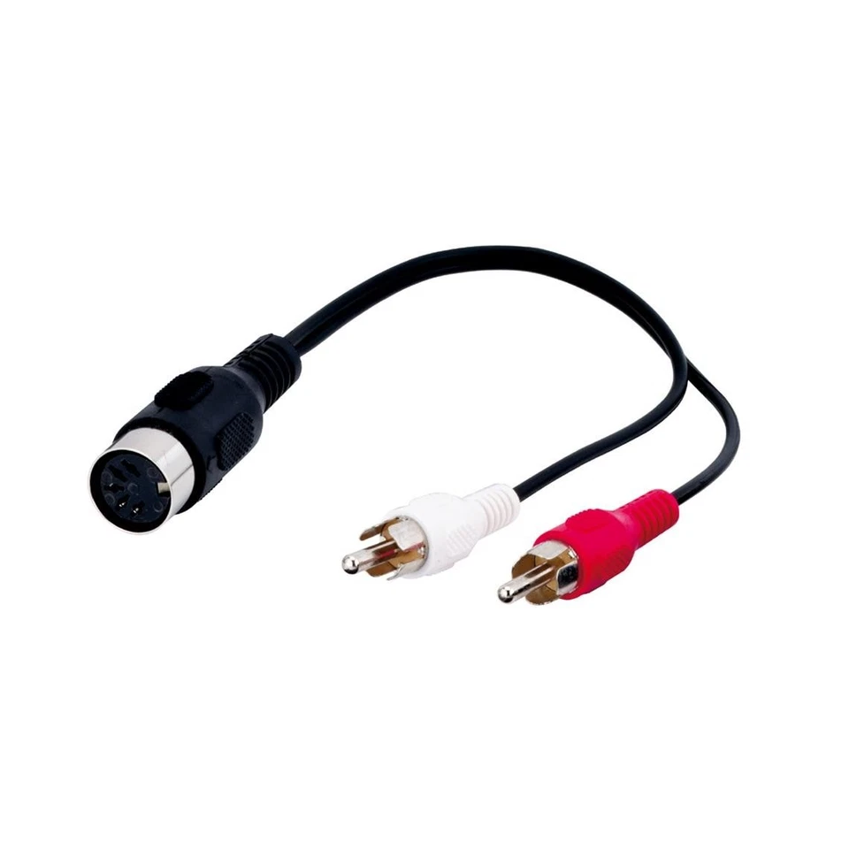 [50004] Goobay adaptateur DIN femelle1,5 mm à 5 pôles / 2 x RCA Mâle AUDIO 0....