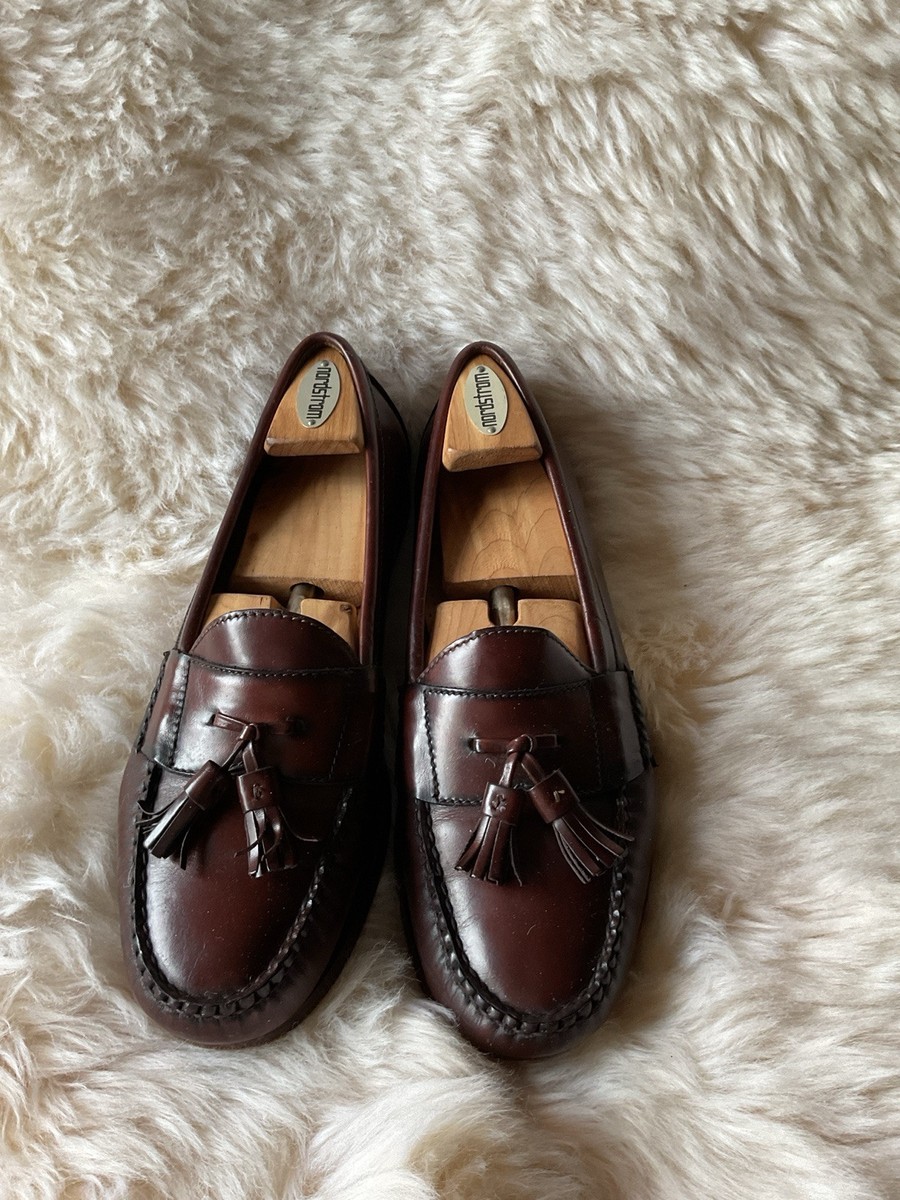 Cole Haan Pinch Tassel Loafer Size 10D Slip On Dress Shoe Burgundy