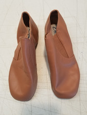 Capezio Jazz Dance Slip On Shoes Size 3M CG05 Sun Brown New Split Sole 3862