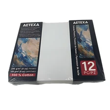 Canvases for Painting 8x10 Inch, Canvas Bulk Pack of 12, 8oz Primed Canvas Panel