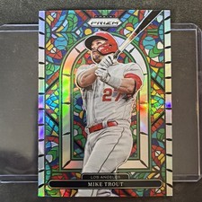 2022 Panini Prizm Stained Glass Mike Trout SG-5 Silver Prizm Los Angeles Angels