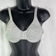 Fruit Of The Loom 34C 9292 Extreme Comfort Underwire Bra Gray New Not Padded