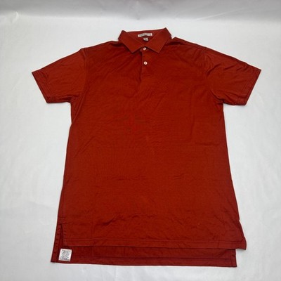 Peter Millar Herren Poloshirt Rostrot Gr. S 100% Baumwolle Contemporary Fit