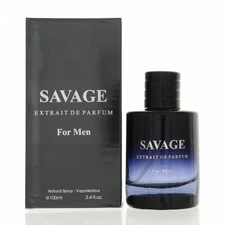 Savage Extrait De Parfum by Fragrance Couture Box for Men 3.4 Oz Eau De Parfum