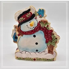 Hobby Lobby Ceramic Snowman Figurine Christmas 2012 Heartland Home Collections