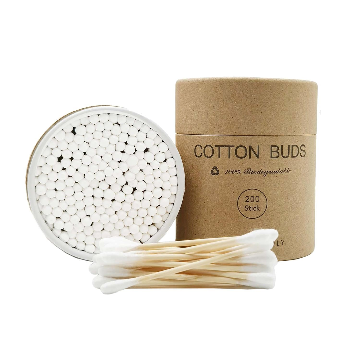 Bamboo Qtips - 400 Count - Organic Cotton Buds, Biodegradable &  Plastic-Free Nat | eBay