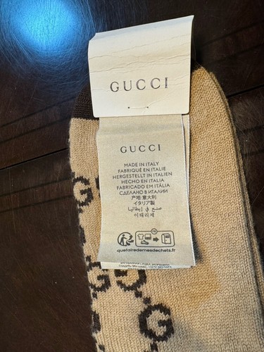 Nuevos Calcetines Auténticos Gucci GG Supreme Logo Verde Rojo Talla M - Imagen 10 de 10