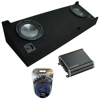 2007-2013 GMC Sierra Crew Cab Truck Harmony R124 Dual 12'' Sub Box & CXA400.1 Amp