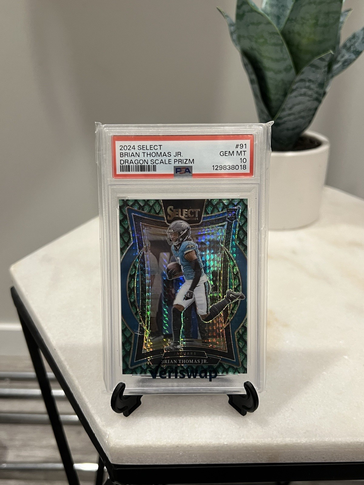 2024 Panini Select Brian Thomas Jr. #91 Dragon Scale Prizm /81 Rookie