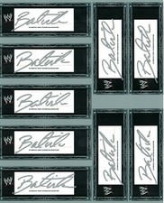 WWE Batista Autographed Signature card sheet (photo quality), 9 Autographs