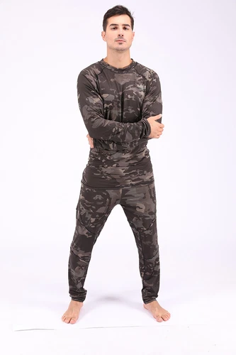 Men's Thermal Underwear Long Johns Tight Warm Soft Outdoor Sports Sets Army Camo - Bild 25 von 37