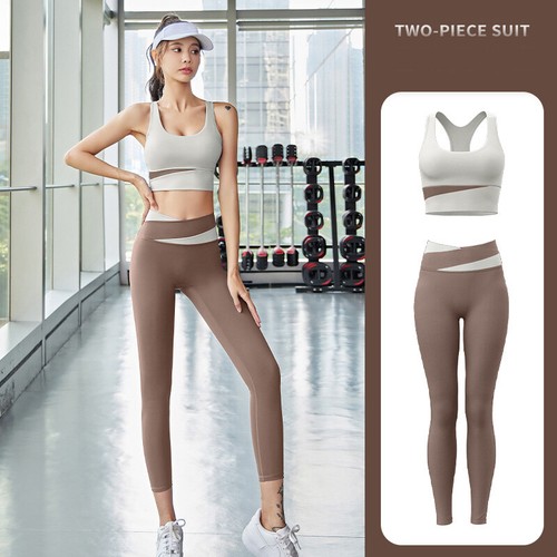 Women Yoga Set Top Bra Sports Suit Push Up Pants Workout Leggings Gym Fitness - Picture 24 of 29