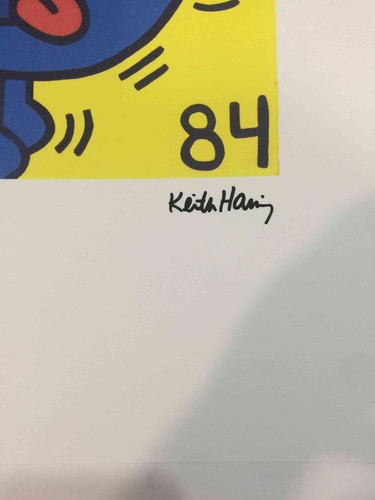 Keith Haring Litografia off set cm 50x70 firma su lastra con certificato - Imagen 10 de 10
