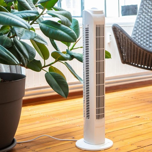 Ventilatore a Torre Colonna Oscillante 45W Alto 78 cm 3 Velocita Torretta Bianco - Foto 5 di 5
