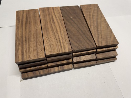 16 KD Black Walnut Book matched Knife Scales, 8 Sets Nice Grain 5” X 2” X 3/8” - Picture 4 of 13