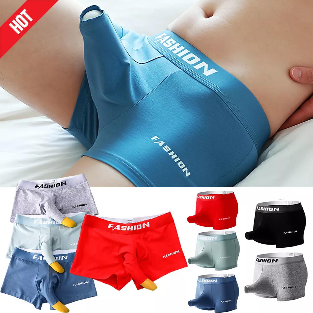 Men Sexy Open Front Boxer Shorts Briefs Panties Elephant Nose Underwear  Knickers