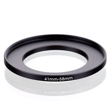 Camera 41mm Lens to 58mm Accessory Step Up Adapter Ring 41mm-58mm Black