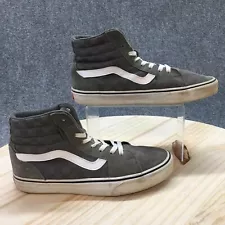 Vans Shoes Mens 8 Old Skool High Top Sneakers Gray Suede Lace Up Round 721356