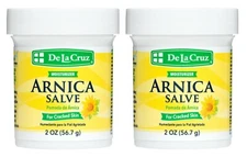 De La Cruz Arnica Salve for Cracked Skin 2 oz  (2 JARS) / Made in USA Exp 04/ 29