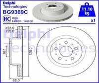 Delphi 2X Bremsscheibe Vorne Ø320 Mm BelüFtet Unbeschichtet FüR Tesla Model 3