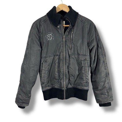 Giacca stile bomber grigio Y2K 2010 Diesel look a strati - Foto 5 di 16