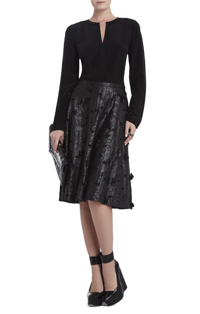 Jupe Neuve BCBG MAX AZRIA Noire Taille XS - Coupe Droite (pencil), Sans étiquettes