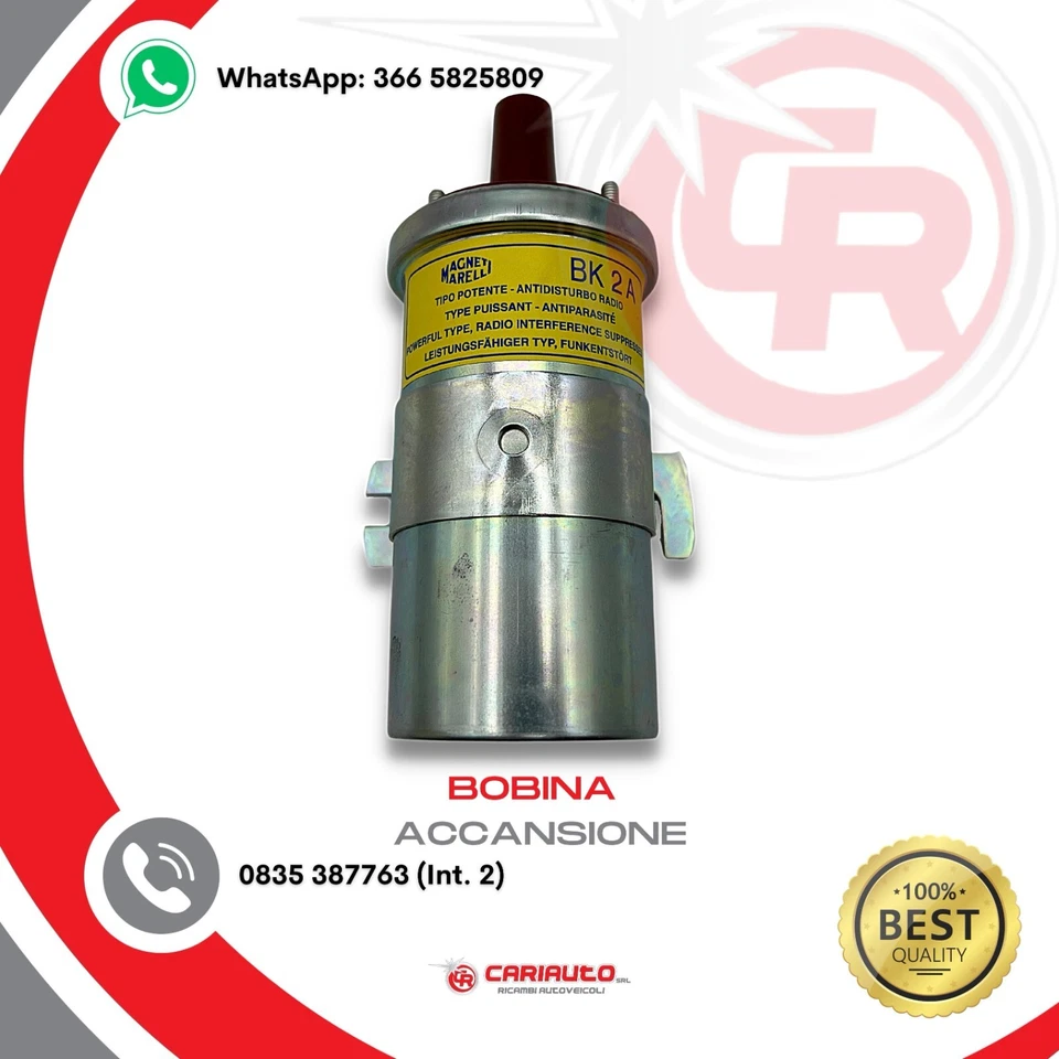 Bobina Accensione MAGNETI MARELLI FIAT 500 F L R, 126, PANDA, UNO 060690002010 - Immagine 4 di 4