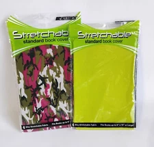 2 New Kittrich Stretchable Book Covers Fits up to 8 x 10 or Larger Camo