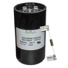 590-708 uF x 125 VAC BMI 092A590B125BD4A Rozruch silnika Kondensator prądu przemiennego z rezystorem