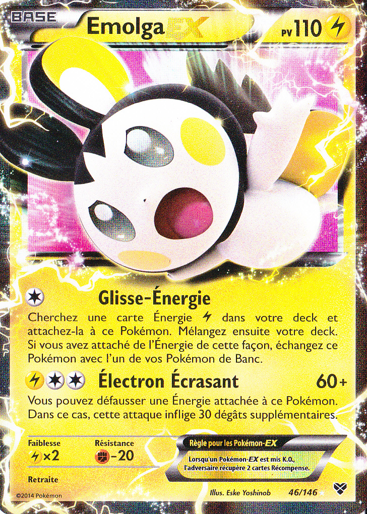 Emolga EX - XY - 46/146 - Carte Pokemon Française | eBay