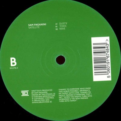Sam Paganini   Satellite DRUMCODE DCLP10.3 ( Dusty Toxic Rave ) NEW 12''