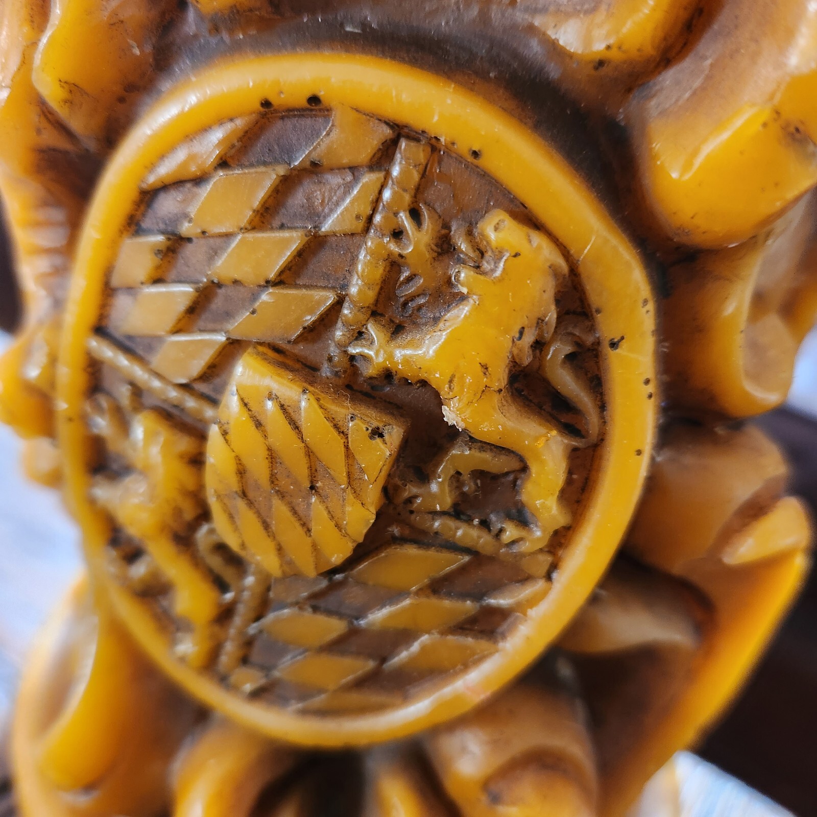 Vintage German Beeswax Carved Candle. eBay