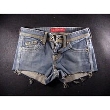 LEVIS 562 CUTOFF JEAN SHORTS Cut Off 0M W 25 Denim Red Tab Daisy Duke Blue Denim