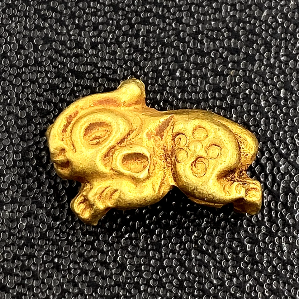 Figuras de elefante animales cuentas de oro de colección cuentas del período Pyu sudeste asiático Foto 2 de 4