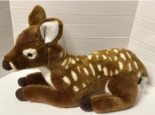 FAO Schwartz Deluxe Realistic Spotted Fawn Baby Deer 18" Plush Stuffed Animal