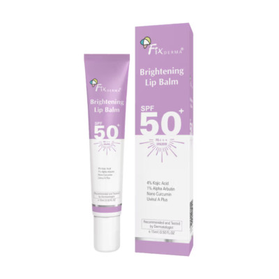 Fixderma 4% Kojic Acid Brightening Lip Balm SPF 50+ (15ml) -  free shipping