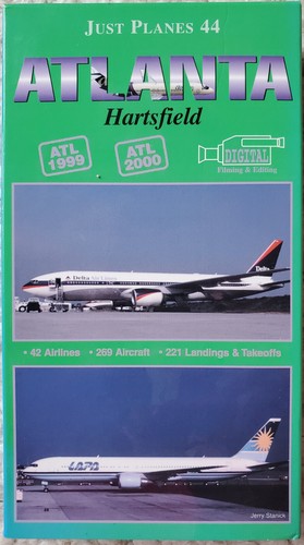 JUST PLANES 44 ATLANTA HARTSFIELD AIRPORT 1986 VHS VIDEOTAPE 120 MIN PLANE WATCH
